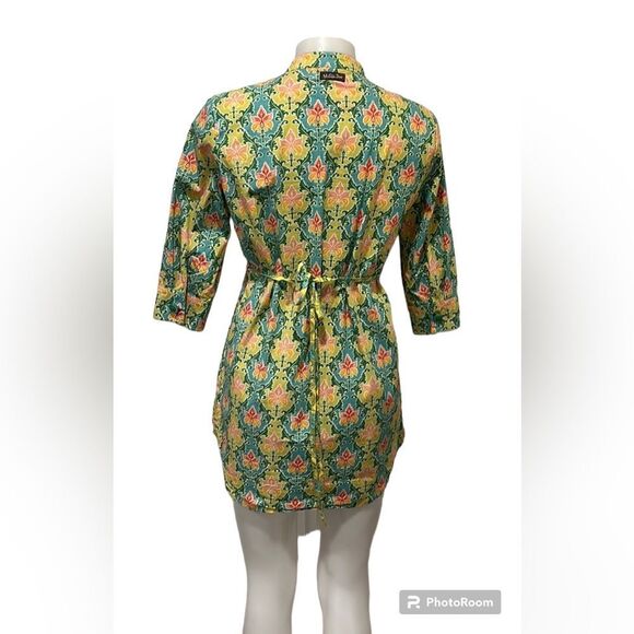 Matilda Jane button down green acres tunic top / dress size small - Picture 2 of 8